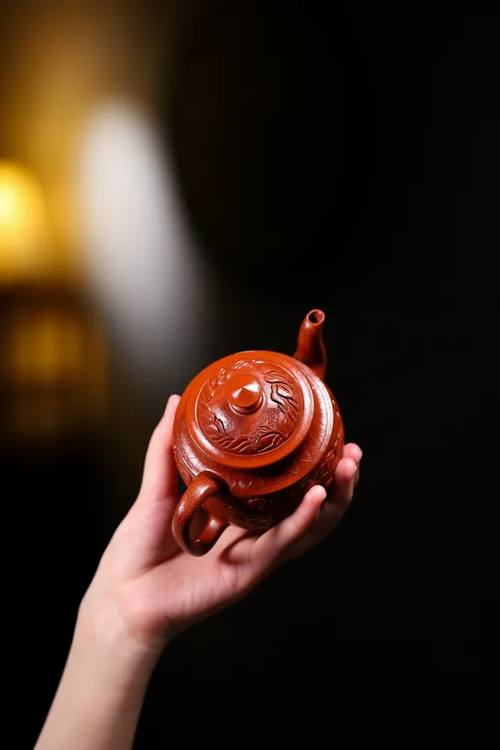 Yixing Zisha Teapot: Carved Palace Lantern, Yang Junbao, Premium Clay 1