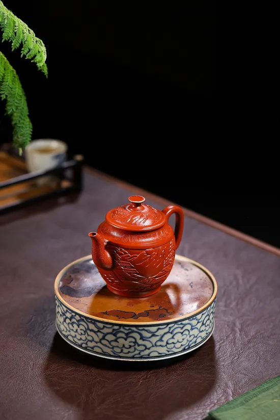 Yixing Zisha Teapot: Carved Palace Lantern, Yang Junbao, Premium Clay 3
