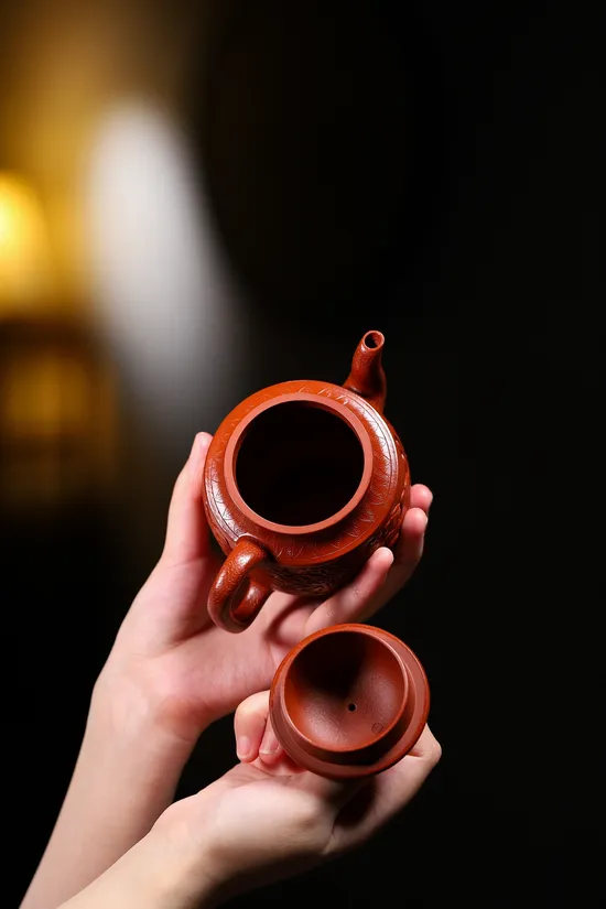 Yixing Zisha Teapot: Carved Palace Lantern, Yang Junbao, Premium Clay 4