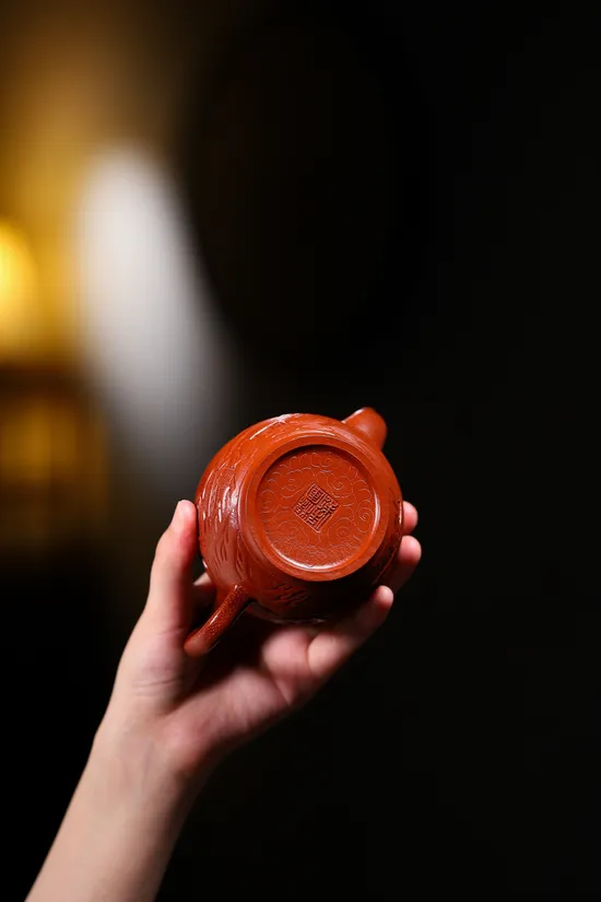 Yixing Zisha Teapot: Carved Palace Lantern, Yang Junbao, Premium Clay 6