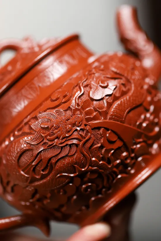 Yixing Zisha Teapot | Artisan Crafted Dragon Design | 200cc 4