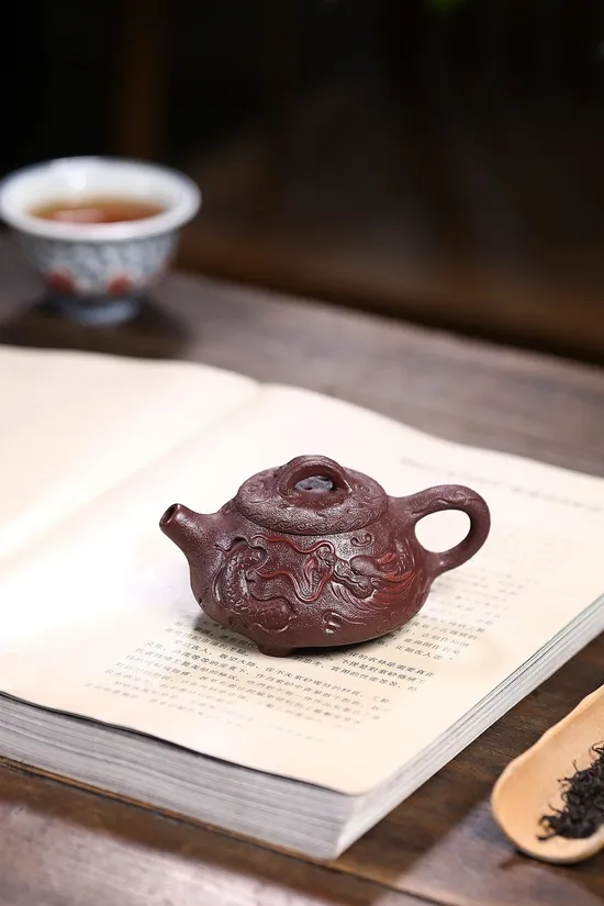 Yixing Clay Teapot | Handcrafted Dragon Artisan Ceramic Teapot 4