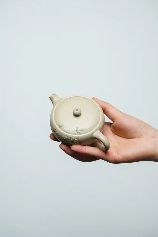 Yixing Zisha Teapot 130cc, Handmade Clay Pot with 9-Hole Filter 3