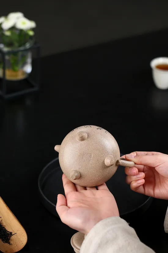 Yixing Zisha Teapot | Handcrafted Purple Clay Pot with Lion Design 2