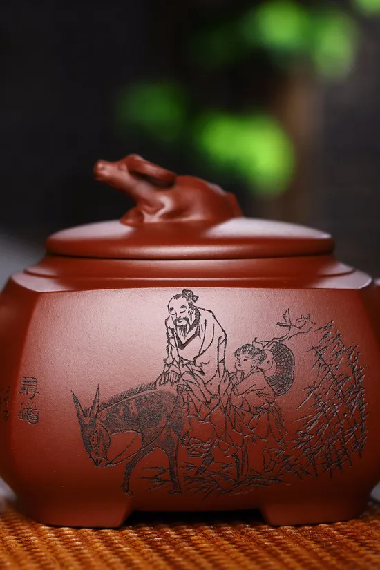 Premium Yixing Clay Teapot Handcrafted by Master He Qixian | Artisan Collection 5