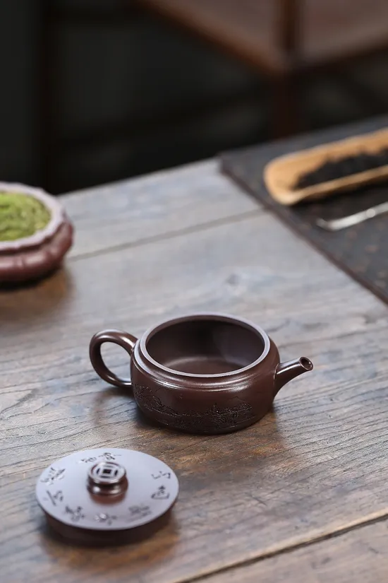 Handcrafted Yixing Zisha Teapot - Artisan Purple Clay Teapot 1