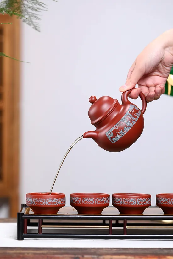 Handcrafted Yixing Zisha Teapot Set - Collector's Choice | Duiqiu Design 2