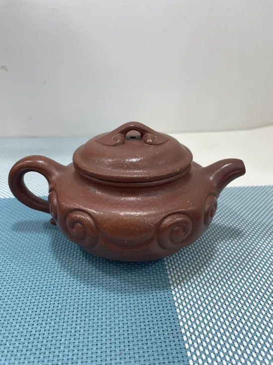 Yixing Clay Teapot, Handcrafted Old Zhu Clay, Antique Design 5