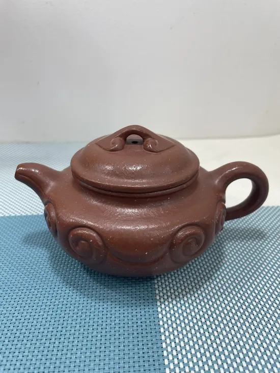 Yixing Clay Teapot, Handcrafted Old Zhu Clay, Antique Design 6