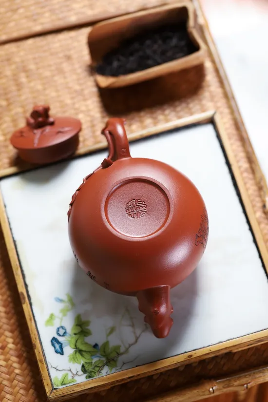 Artisan Yixing Clay Teapot | Handmade Collectible | Longevity Design 7