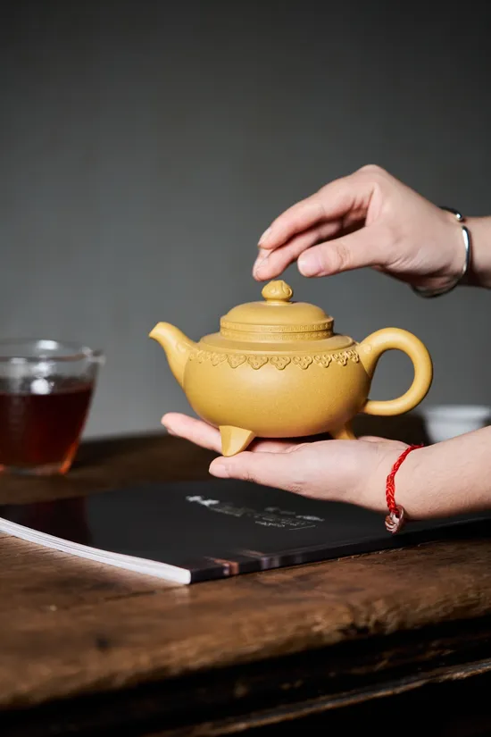 Yixing Teapot | Handcrafted Golden Duanni Clay Artistry 6