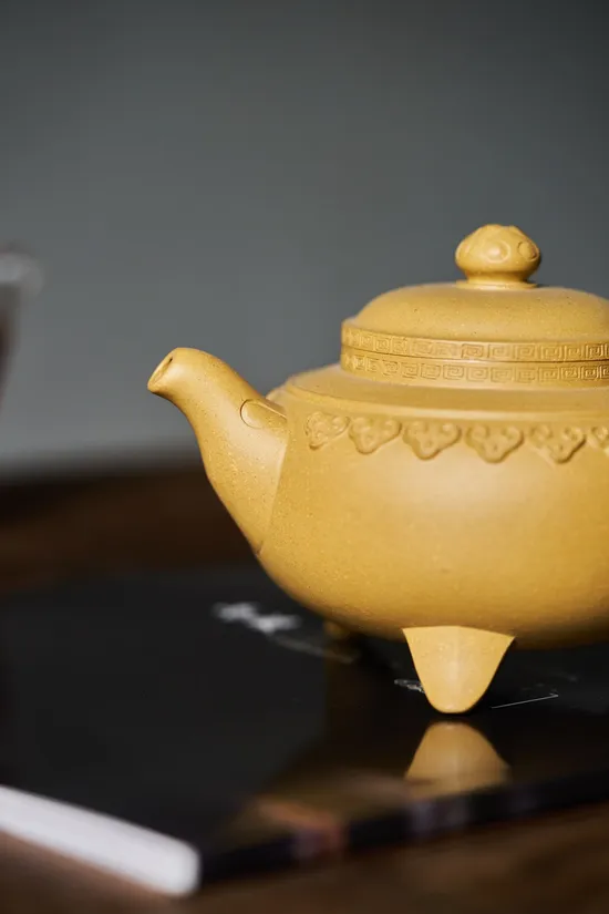 Yixing Teapot | Handcrafted Golden Duanni Clay Artistry 8