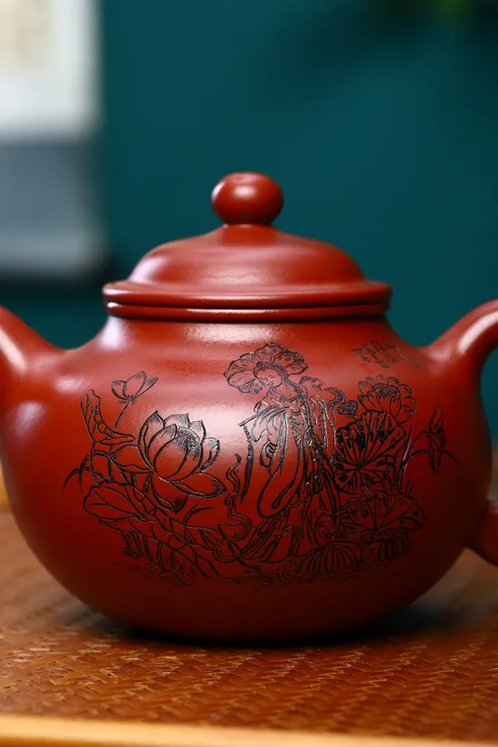 Handcrafted Yixing Teapot | Da Hong Pao Clay 400cc | Master Artist 6