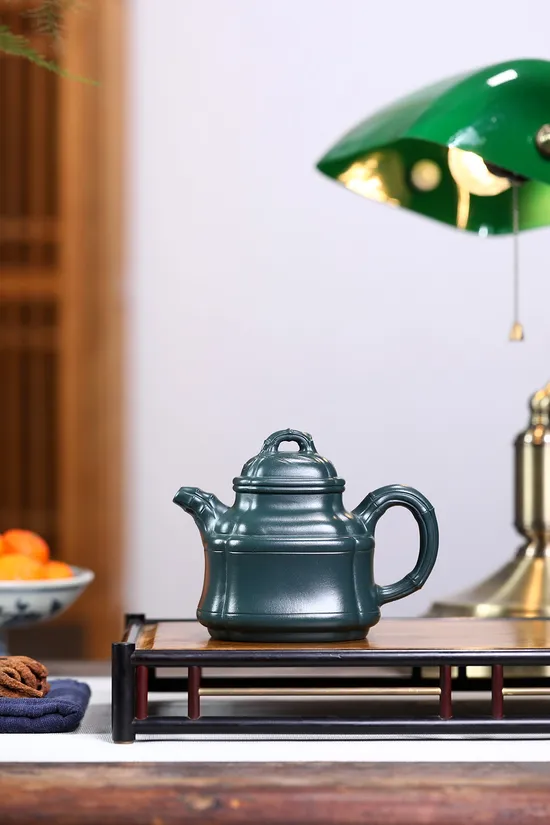 Yixing Teapot Collector's Piece - Handcrafted Sumatra Blue Clay Artistry 2
