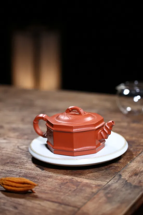 Yixing Zisha Teapot | Handcrafted Collectible Bamboo Design 1