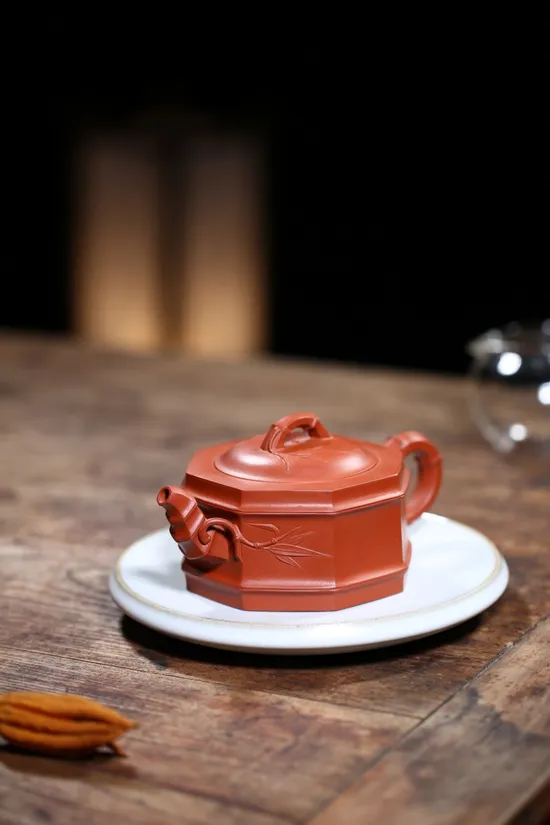 Yixing Zisha Teapot | Handcrafted Collectible Bamboo Design 3