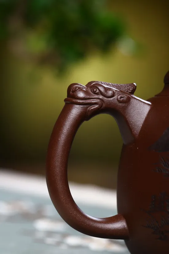 Premium Yixing Zisha Clay Teapot | Artisan Crafted Dragon Design 7