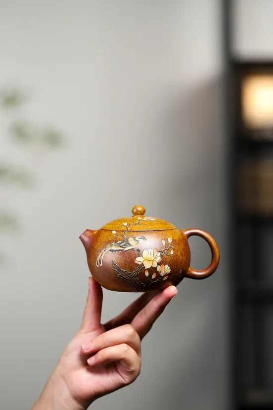 Yixing Zisha Teapot - Yang Junbao Handcrafted Xishi Clay Pot 4