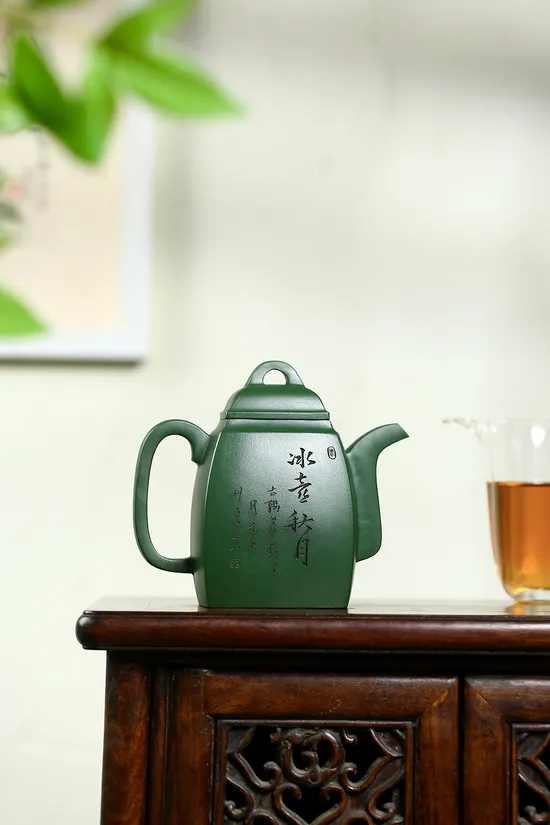 Zisha Teapots: original mine green clay | national-level master 2