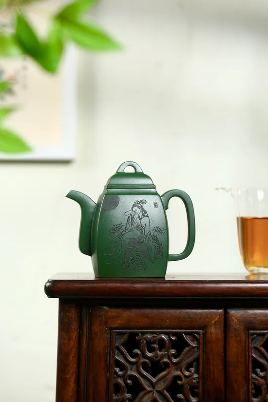 Zisha Teapots: original mine green clay | national-level master 5