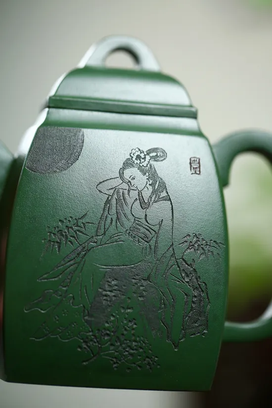 Zisha Teapots: original mine green clay | national-level master 6