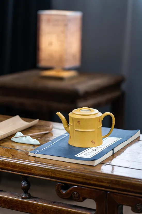 Yixing Zisha Teapot - Artisan Zhou Yun's Bamboo Design Collection 9