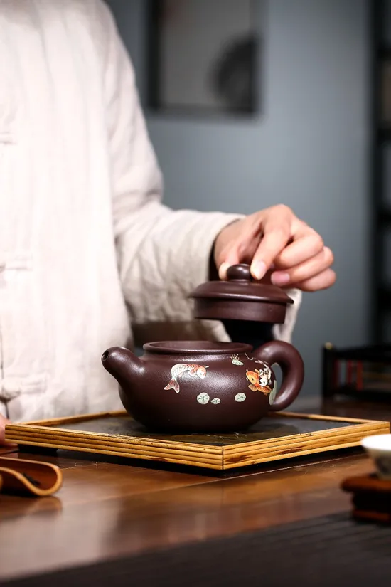 Artisan Yixing Teapot | Premium Purple Clay Craft | Collectible Ceramics 7
