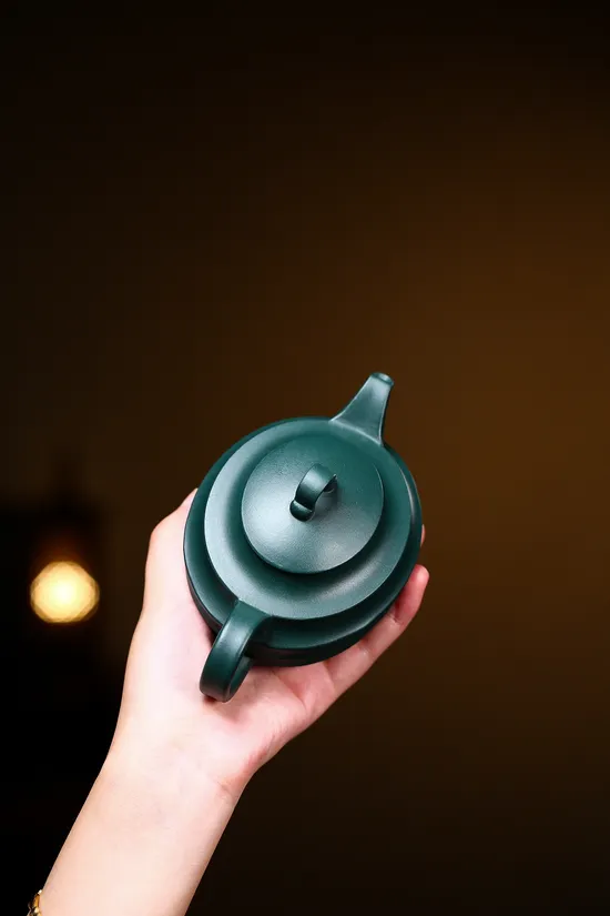 Yixing Teapot Collector's Item - Rare Green Clay, 270CC, Handcrafted by Tang Li 1