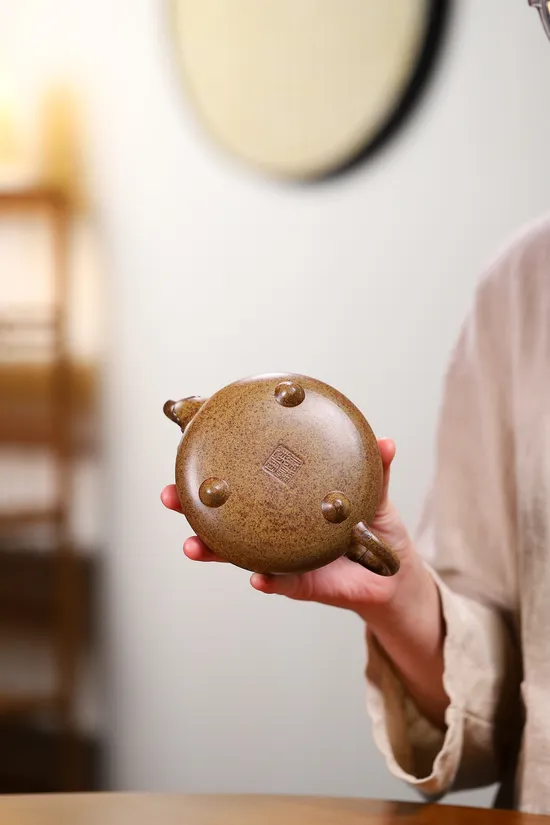 Handcrafted Yixing Golden Clay Dragon Teapot | Artisan Ceramics 4