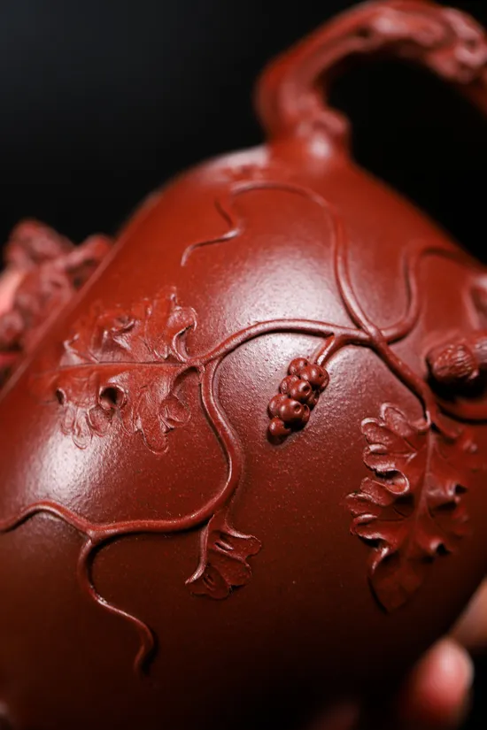 Premium Yixing Zisha Clay Teapot - Artisan Crafted, Dragon Blood Clay 4