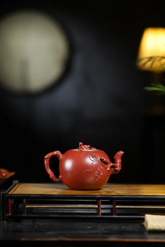 Premium Yixing Zisha Clay Teapot - Artisan Crafted, Dragon Blood Clay 6