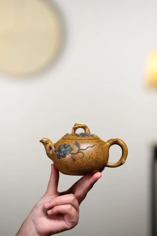 Yixing Zisha Teapot | Handcrafted Purple Clay Art | Grape Design 6