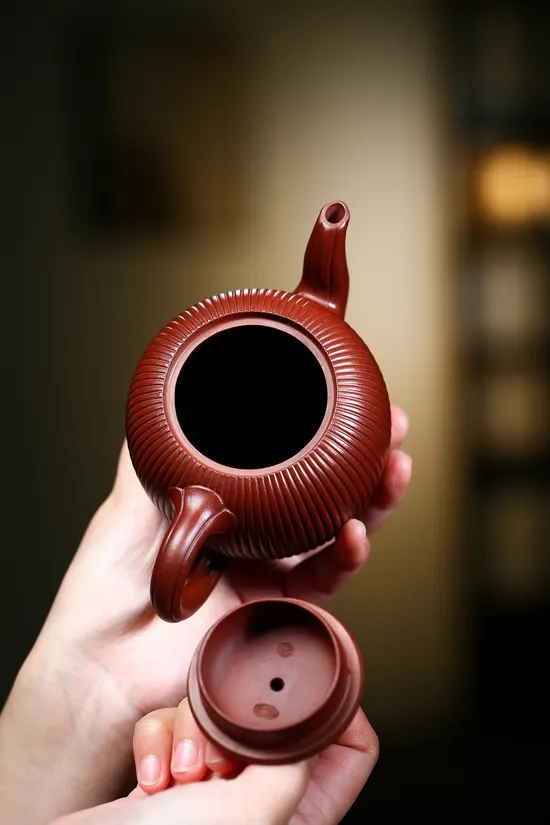 Handcrafted Yixing Dragon Blood Clay Teapot | Artisan Zisha Pottery 4