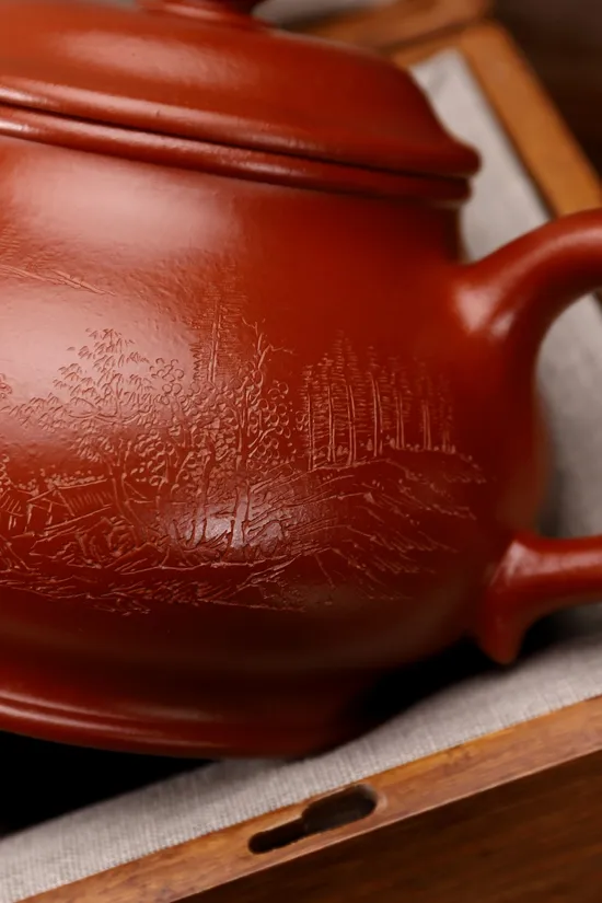 Premium Yixing Zisha Clay Teapot Panhu by Hui Haiqin 4