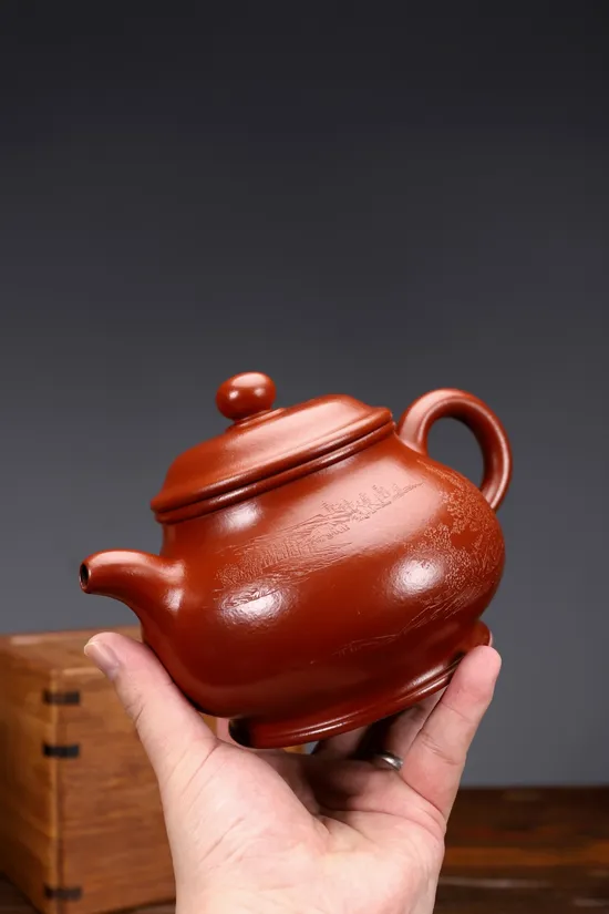 Premium Yixing Zisha Clay Teapot Panhu by Hui Haiqin 5