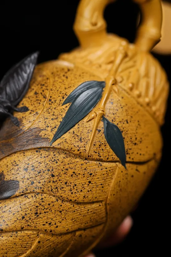 Premium Yixing Zisha Teapot | Handcrafted Bamboo Shoot Design 4