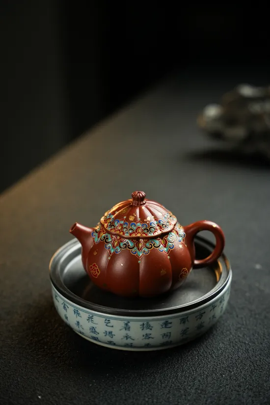 Zisha Teapots: premium Zhu Ni clay | hand-painted cloisonné decorations 3