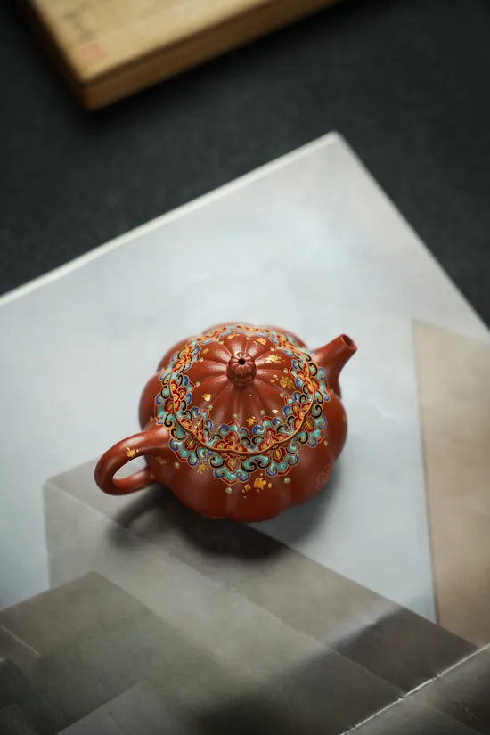 Zisha Teapots: premium Zhu Ni clay | hand-painted cloisonné decorations 5
