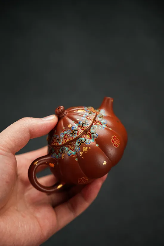 Zisha Teapots: premium Zhu Ni clay | hand-painted cloisonné decorations 7