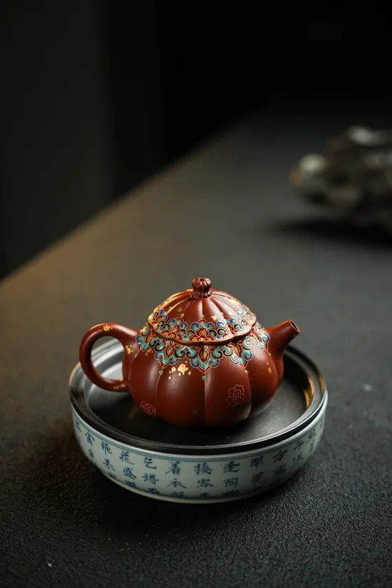 Zisha Teapots: premium Zhu Ni clay | hand-painted cloisonné decorations 8