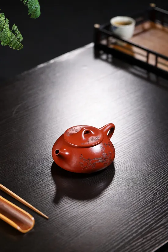 Zisha Teapots: Ink Plum Jingzhou Shipo | Da Hong Pao clay 1