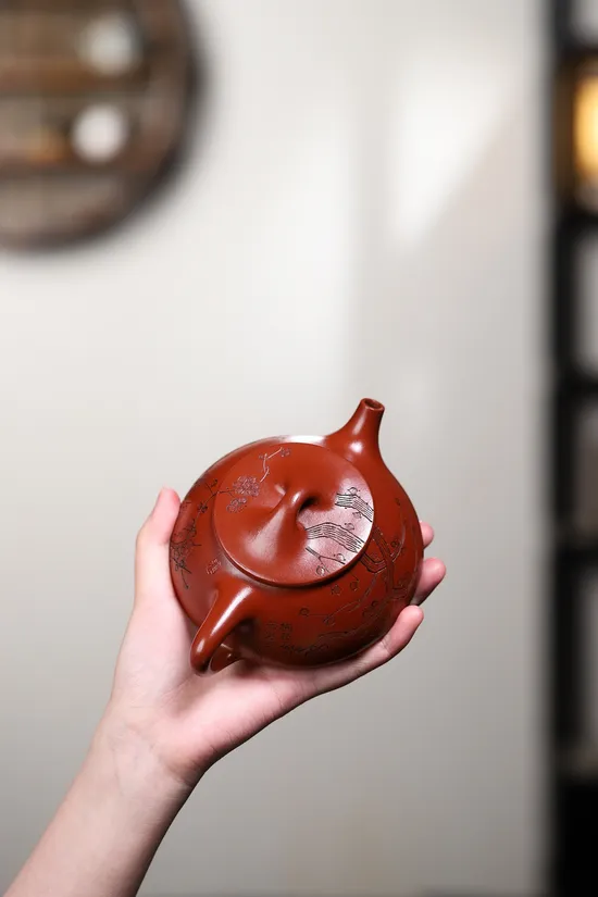Zisha Teapots: Ink Plum Jingzhou Shipo | Da Hong Pao clay 2