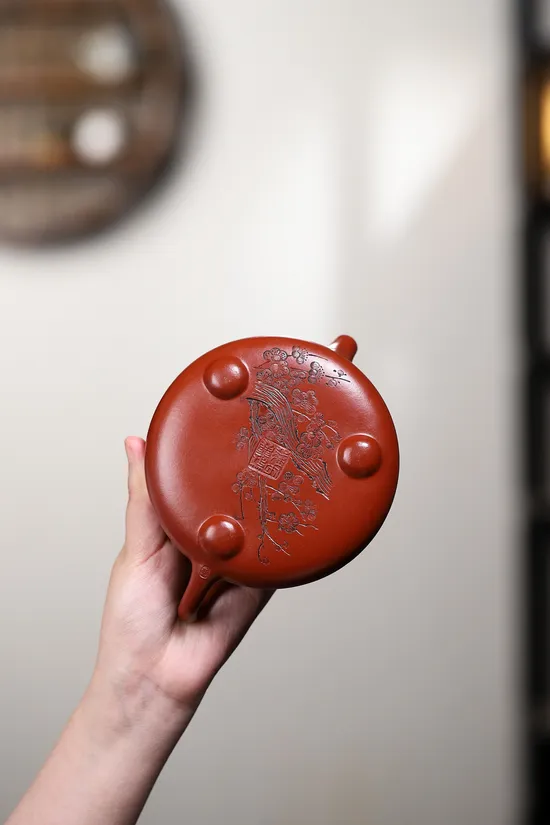 Zisha Teapots: Ink Plum Jingzhou Shipo | Da Hong Pao clay 4