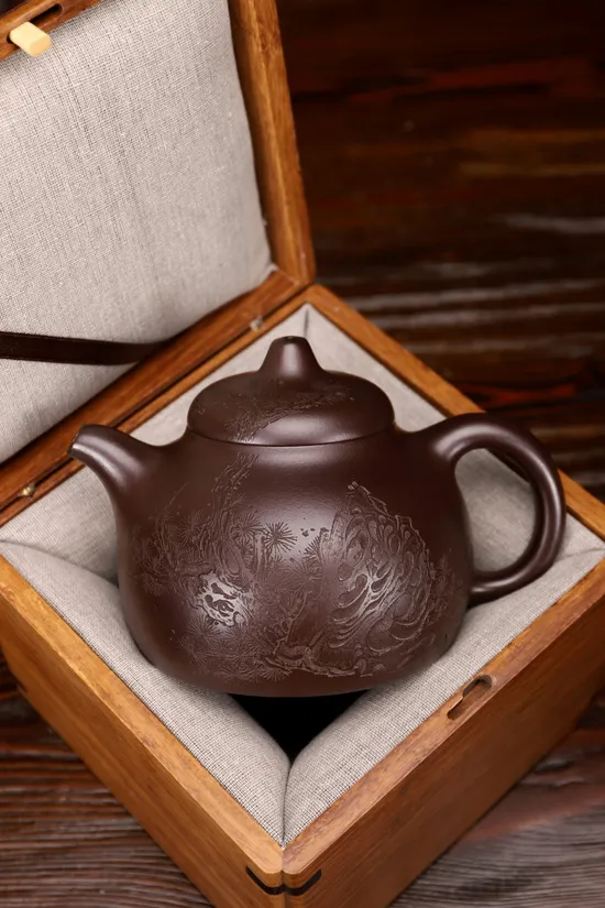 Premium Yixing Purple Clay Teapot | Handcrafted Artisan Pottery 2