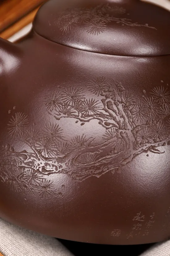 Premium Yixing Purple Clay Teapot | Handcrafted Artisan Pottery 6