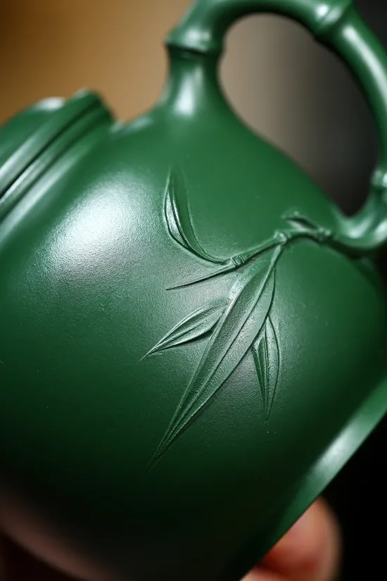 Premium Yixing Zisha Teapot: Rose Bamboo Design, Handcrafted Artistry 7