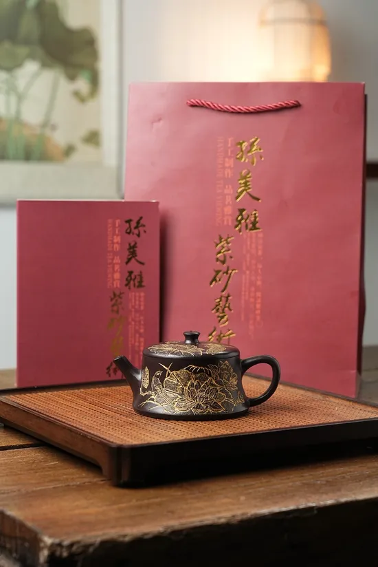Premium Yixing Zisha Clay Teapot | Handcrafted Rare Violet Clay Artistry 7