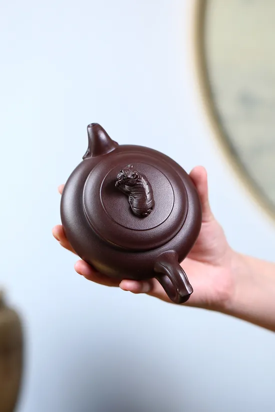 Premium Yixing Clay Teapot - Rare Stone Red, Handcrafted by Master Artisan 2
