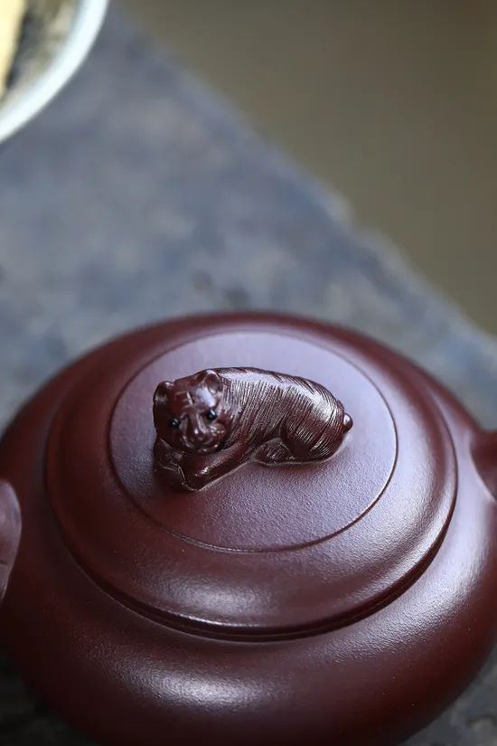 Premium Yixing Clay Teapot - Rare Stone Red, Handcrafted by Master Artisan 8