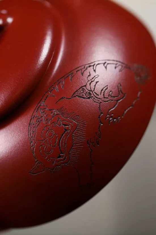 Yixing Zisha Teapot - Dragon's Blood Clay, Handcrafted & Authentic 7